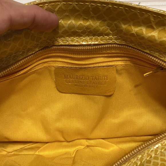 Maurizio Taiuti Italian Leather Alligator Embossed  Clutch - Picture 4 of 6